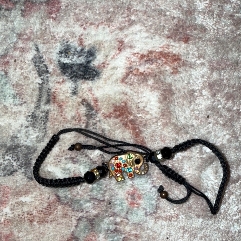 Colorful Elephant Charm Bracelet
